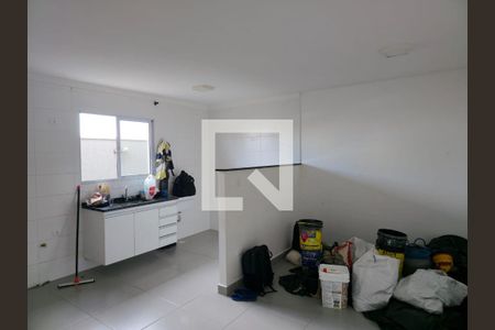 Sala e Cozinha integrada  de kitnet/studio para alugar com 1 quarto, 42m² em Jardim Tranquilidade, Guarulhos