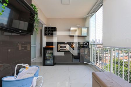 Varanda da Sala de apartamento à venda com 3 quartos, 110m² em Jardim Vazani, São Paulo