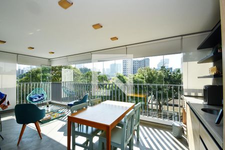 varanda Sala de jantar de apartamento à venda com 2 quartos, 97m² em Pinheiros, São Paulo