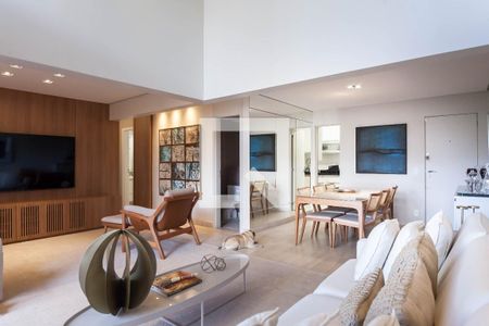 sala de apartamento à venda com 3 quartos, 135m² em Vila da Serra, Nova Lima