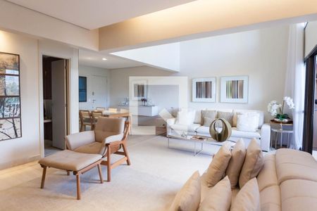 Sala  de apartamento à venda com 3 quartos, 135m² em Vila da Serra, Nova Lima