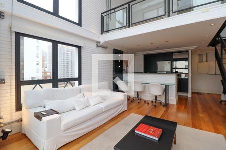 Sala/Cozinha de apartamento à venda com 1 quarto, 75m² em Cerqueira César, São Paulo