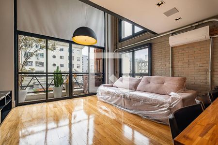 Sala/Cozinha de apartamento para alugar com 1 quarto, 75m² em Cerqueira César, São Paulo