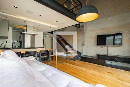 Sala/Cozinha de apartamento para alugar com 1 quarto, 75m² em Cerqueira César, São Paulo