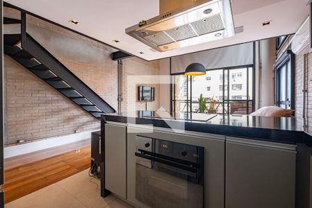 Sala/Cozinha de apartamento para alugar com 1 quarto, 75m² em Cerqueira César, São Paulo