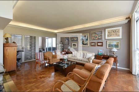 Sala de Estar de apartamento à venda com 4 quartos, 300m² em Funcionários, Belo Horizonte