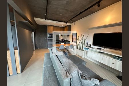 Sala de apartamento à venda com 1 quarto, 57m² em Alphaville Industrial, Barueri