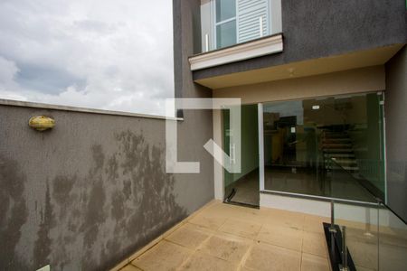 Varanda da sala de casa à venda com 3 quartos, 138m² em Vila Humaita, Santo André