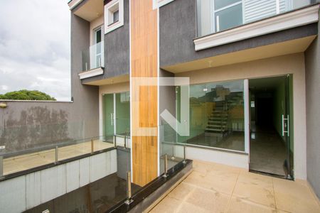 Varanda da sala de casa à venda com 3 quartos, 139m² em Vila Humaita, Santo André