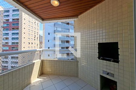 Varanda da sala  de apartamento para alugar com 2 quartos, 85m² em Guilhermina, Praia Grande