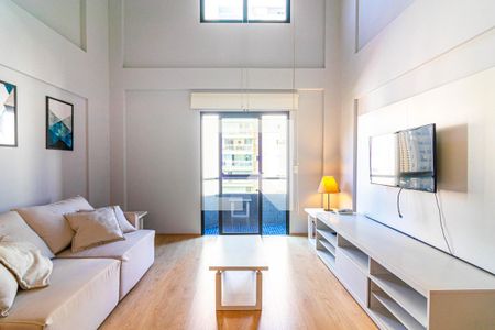 Sala de apartamento para alugar com 1 quarto, 54m² em Indianópolis, São Paulo