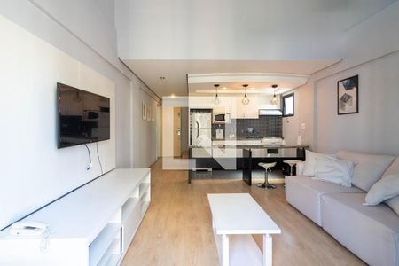 Sala de apartamento para alugar com 1 quarto, 54m² em Indianópolis, São Paulo