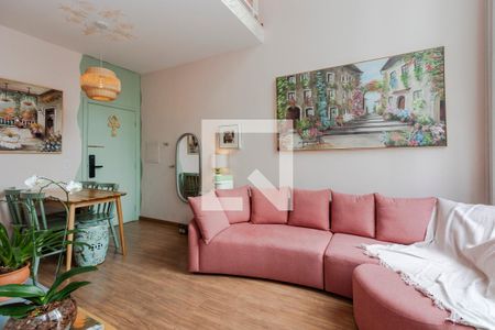 Sala de apartamento à venda com 1 quarto, 47m² em Campo Belo, São Paulo