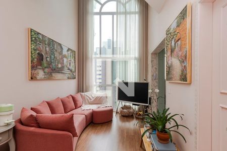 Sala de apartamento à venda com 1 quarto, 47m² em Campo Belo, São Paulo