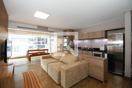 Sala e Cozinha de apartamento para alugar com 1 quarto, 57m² em Pinheiros, São Paulo