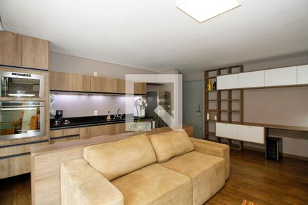 Sala e Cozinha de apartamento para alugar com 1 quarto, 57m² em Pinheiros, São Paulo
