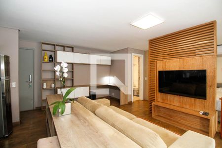 Sala e Cozinha de apartamento para alugar com 1 quarto, 57m² em Pinheiros, São Paulo