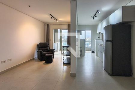 Sala de apartamento para alugar com 1 quarto, 50m² em Boqueirão, Praia Grande
