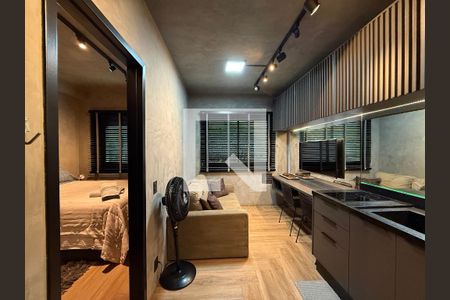Sala/Cozinha de kitnet/studio à venda com 1 quarto, 25m² em Vila Buarque, São Paulo