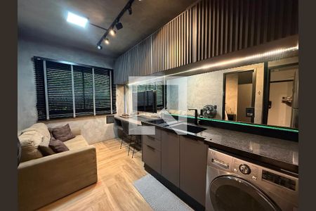 Sala/Cozinha de kitnet/studio à venda com 1 quarto, 25m² em Vila Buarque, São Paulo