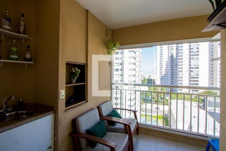 Varanda gourmet de apartamento à venda com 3 quartos, 77m² em Campestre, Santo André
