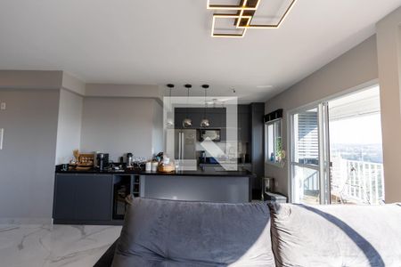 Sala_Cozinha de apartamento à venda com 1 quarto, 60m² em Alphaville Empresarial, Barueri