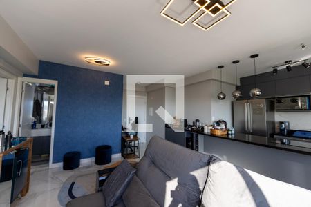 Sala_Cozinha de apartamento à venda com 1 quarto, 60m² em Alphaville Empresarial, Barueri