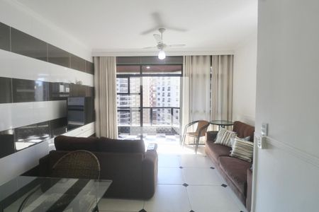 Sala de apartamento para alugar com 3 quartos, 105m² em Barra Funda, Guarujá