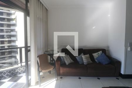 Sala de apartamento para alugar com 3 quartos, 105m² em Barra Funda, Guarujá