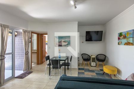 Sala de apartamento para alugar com 1 quarto, 48m² em Vila Caiçara, Praia Grande