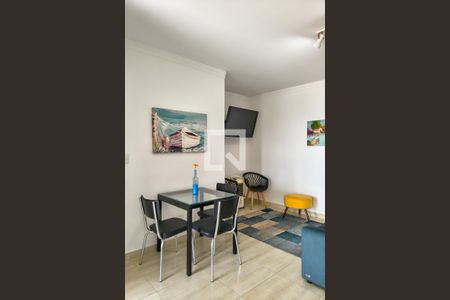 Sala de apartamento para alugar com 1 quarto, 48m² em Vila Caiçara, Praia Grande