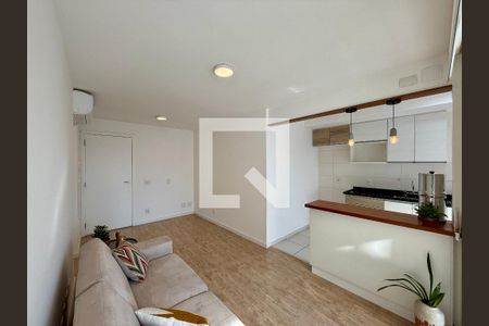 Sala  de apartamento à venda com 1 quarto, 48m² em Campo Belo, São Paulo