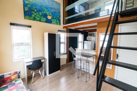 Sala/Cozinha de kitnet/studio para alugar com 1 quarto, 35m² em Mirandópolis, São Paulo