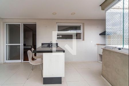 Varanda Gourmet de apartamento à venda com 3 quartos, 126m² em Vila Scarpelli, Santo André