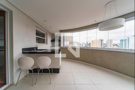 Varanda Gourmet de apartamento à venda com 3 quartos, 126m² em Vila Scarpelli, Santo André