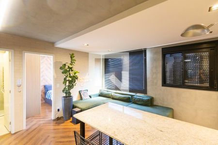 Sala integrada com Cozinha de apartamento à venda com 1 quarto, 34m² em Jurubatuba, São Paulo