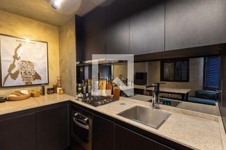 Sala integrada com Cozinha de apartamento à venda com 1 quarto, 34m² em Jurubatuba, São Paulo