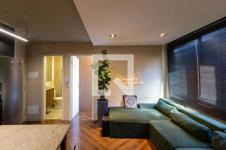 Sala integrada com Cozinha de apartamento à venda com 1 quarto, 34m² em Jurubatuba, São Paulo