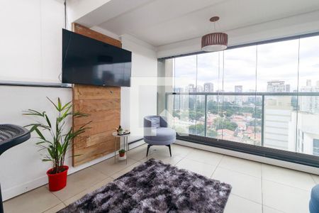 Sala de apartamento à venda com 1 quarto, 50m² em Vila Cordeiro, São Paulo