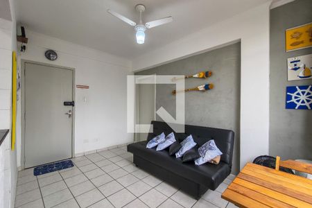 Sala de apartamento para alugar com 1 quarto, 40m² em Guilhermina, Praia Grande