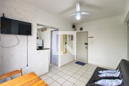 Sala de apartamento para alugar com 1 quarto, 40m² em Guilhermina, Praia Grande