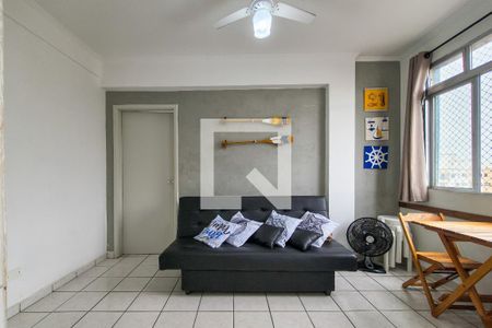Sala de apartamento para alugar com 1 quarto, 40m² em Guilhermina, Praia Grande