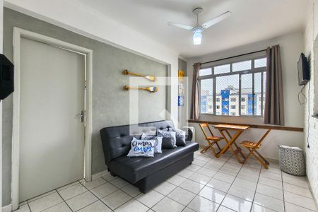 Sala de apartamento para alugar com 1 quarto, 40m² em Guilhermina, Praia Grande
