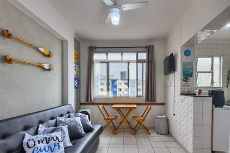Sala de apartamento para alugar com 1 quarto, 40m² em Guilhermina, Praia Grande