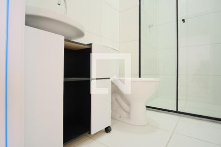 Banheiro de kitnet/studio para alugar com 1 quarto, 26m² em Tatuapé, São Paulo