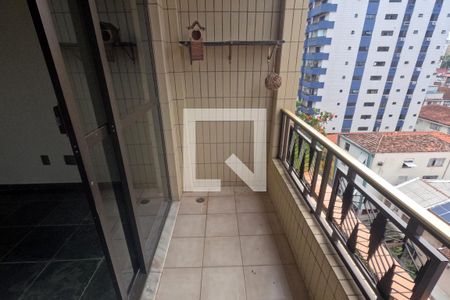Varanda da Sala de apartamento para alugar com 3 quartos, 130m² em Gonzaga, Santos