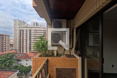 Varanda da Sala de apartamento para alugar com 3 quartos, 130m² em Gonzaga, Santos