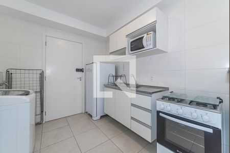 Cozinha - Lavanderia Integrada de apartamento para alugar com 1 quarto, 27m² em Jardim Caravelas, São Paulo