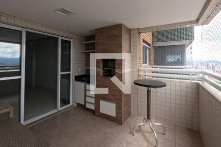 Varanda da Sala - Churrasqueira de apartamento para alugar com 3 quartos, 114m² em Ponta da Praia, Santos