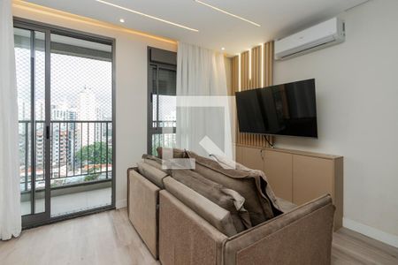 Sala/ Cozinha de apartamento para alugar com 1 quarto, 37m² em Santo Amaro, São Paulo